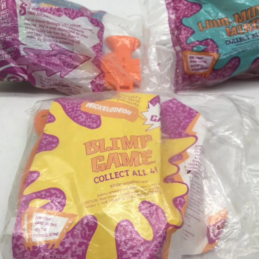 Vtg 1992 Nickelodeon Game Gadgets McDonalds Happy Meal Toys Lot 4 Slime Mike